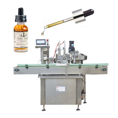 Riempitrice automatica di liquidi con olio contagocce e olio essenziale di cbd